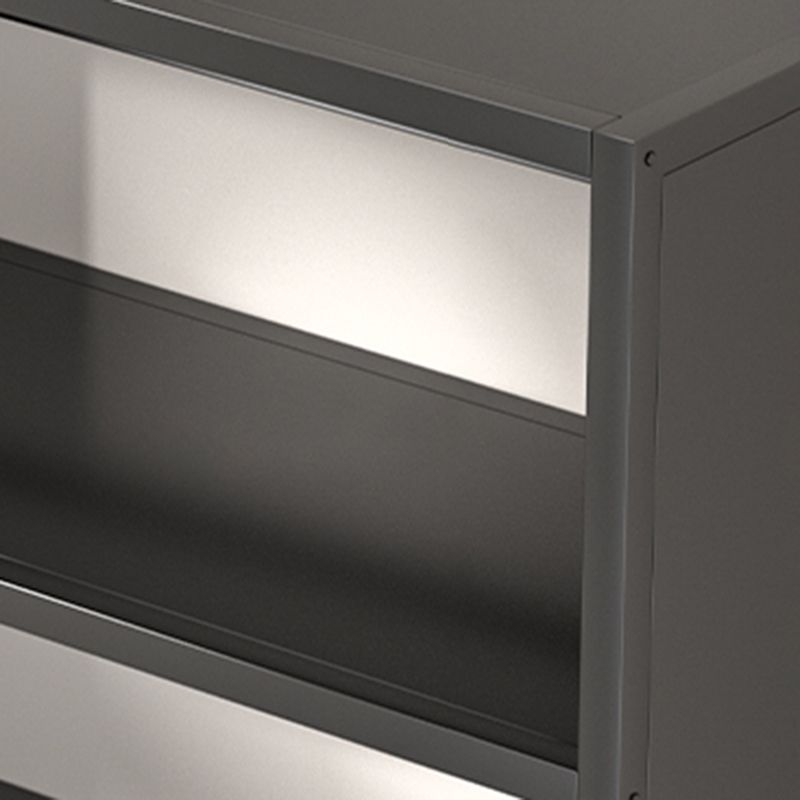 10" Wide Standard Bookcase and Steel Open Book Shelf with Rectangular Shelves