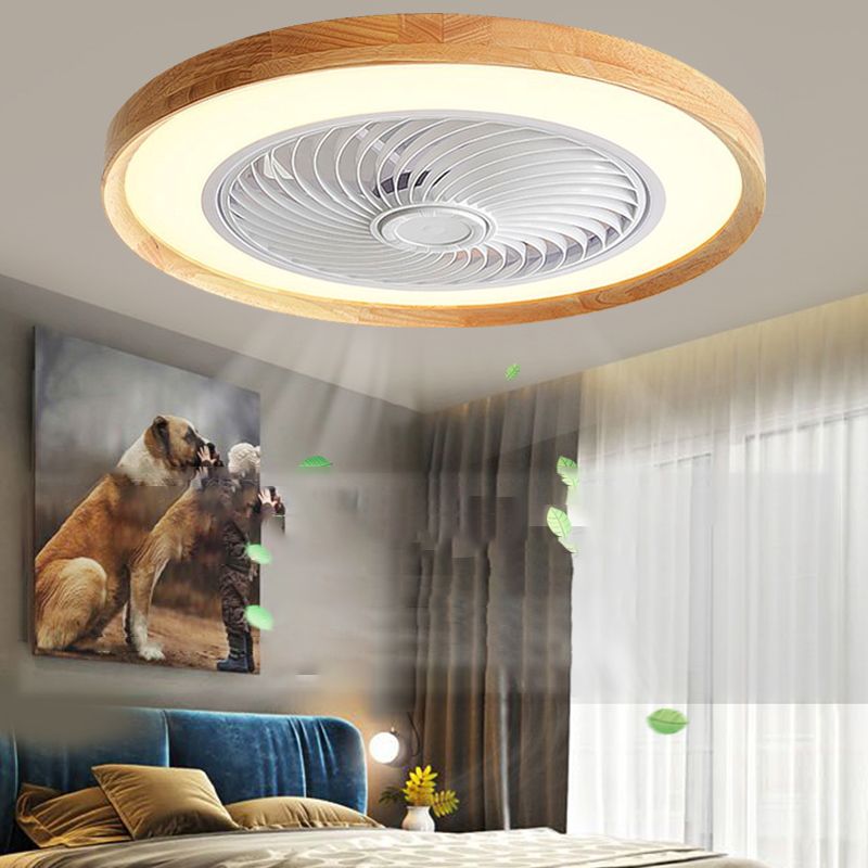 Nordic Style Ceiling Fan Lamp Geometry Ceiling Fan Light with Acrylic Shade for Bedroom