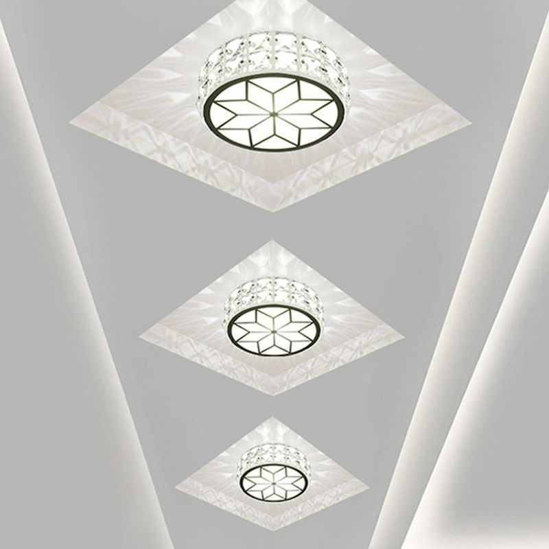 Drum Geformte Flush Mount Lighting Minimalist Crystal LED Flush Mount Halterung für den Einstiegspunkt