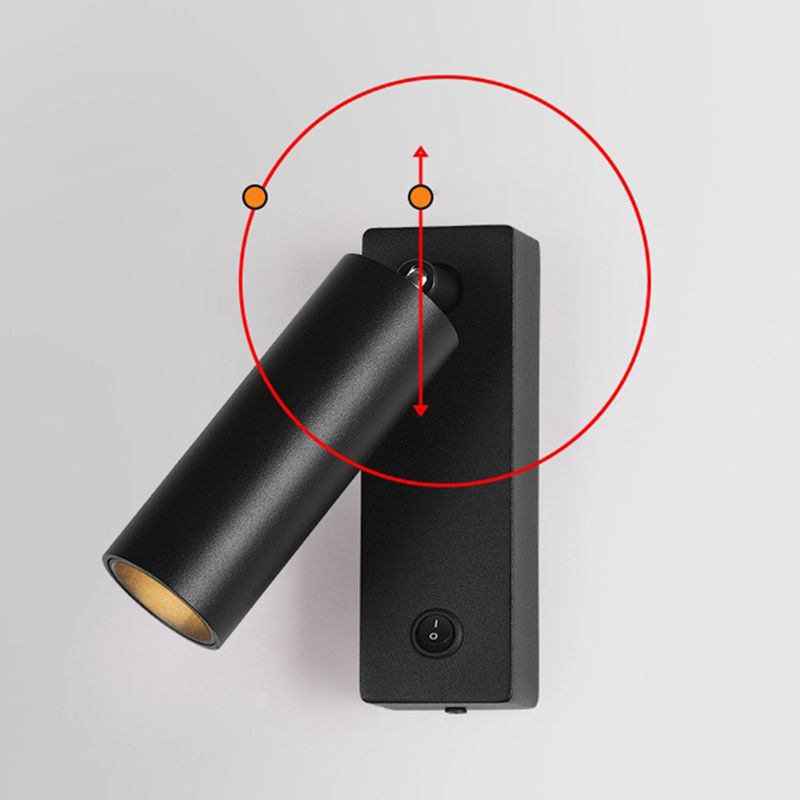 Éclairage d'applications à LED simple Dispose de luminaire mural cylindrique avec nuance métallique