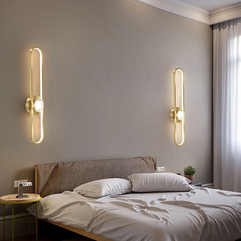 Luces de pared LED acrílicas simples modernas Lámparas de pared de 1 luces para sala de estar para sala de estar