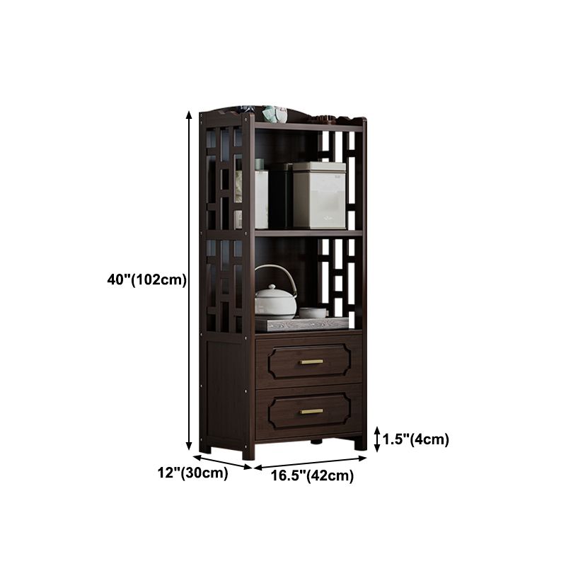 Modern Style Sideboard Brown Wood with Drawer for Living Room