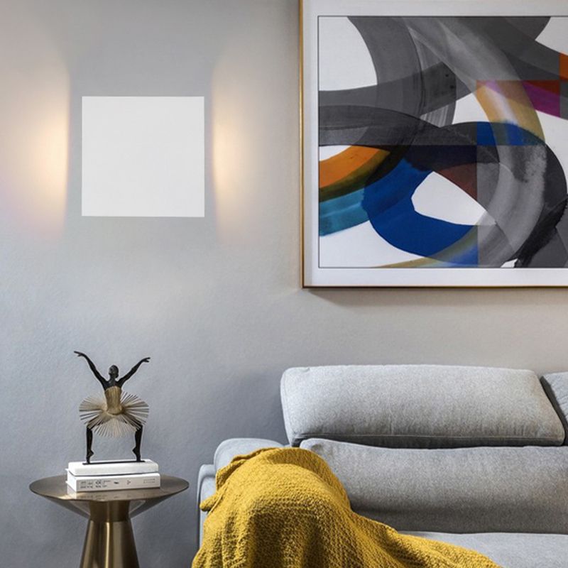 Contemporary Aluminum Wall Light Cube 4" Wide Wall Washer for Living Room