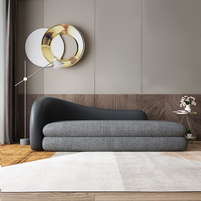 Divano posteriore a stretto ultra-moderno da 30,71 "divano in smoking curvo alto per l'appartamento