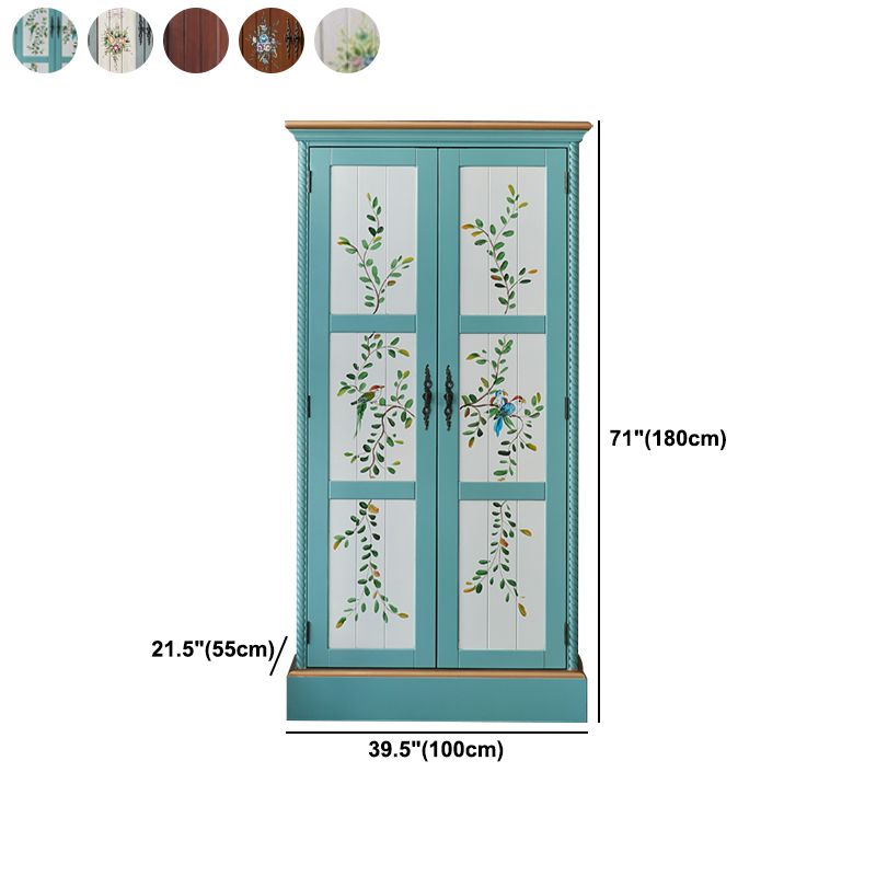 Birch Wardrobe Cabinet Traditional Hinged Wardrobe Armoire for Home
