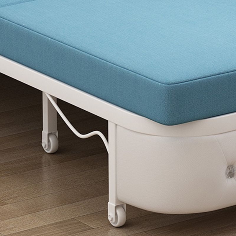 Cotton Blend Contemporary Square Arm Sofa Bed for Living Room