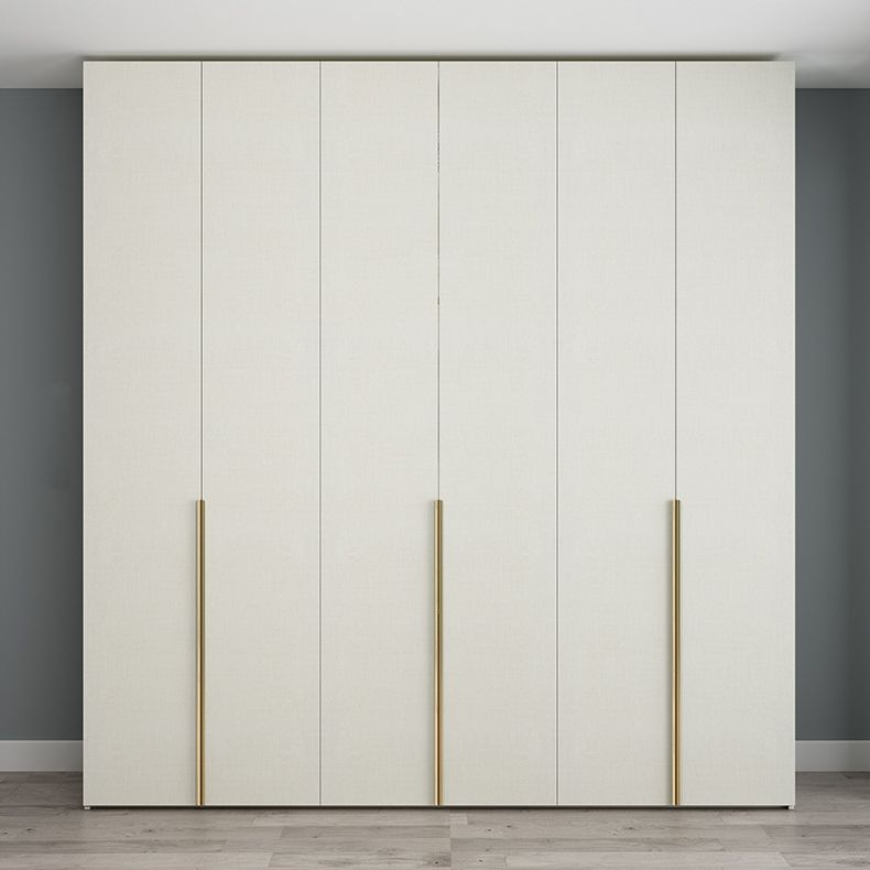 Engineered Wood Wardrobe Armoire Modern White Wardrobe for Bedroom