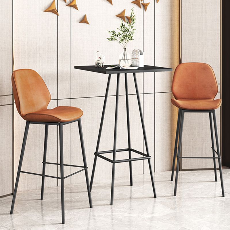 Industrial Bucket Counter & Bar Stool Footrest Metal Indoor Counter Chair