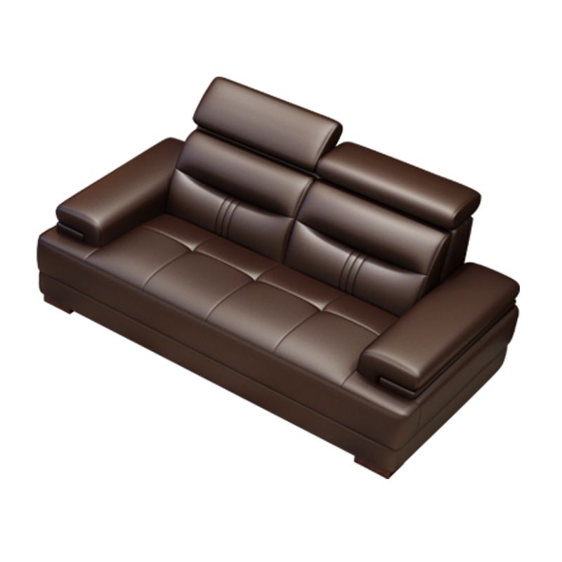Contemporary Sectional Sofa Tufted Genuine Leather Sectionals