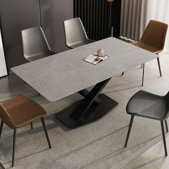Industriële keuken Standaard eettafel Eettafel van gesinterd steen met voetstuk