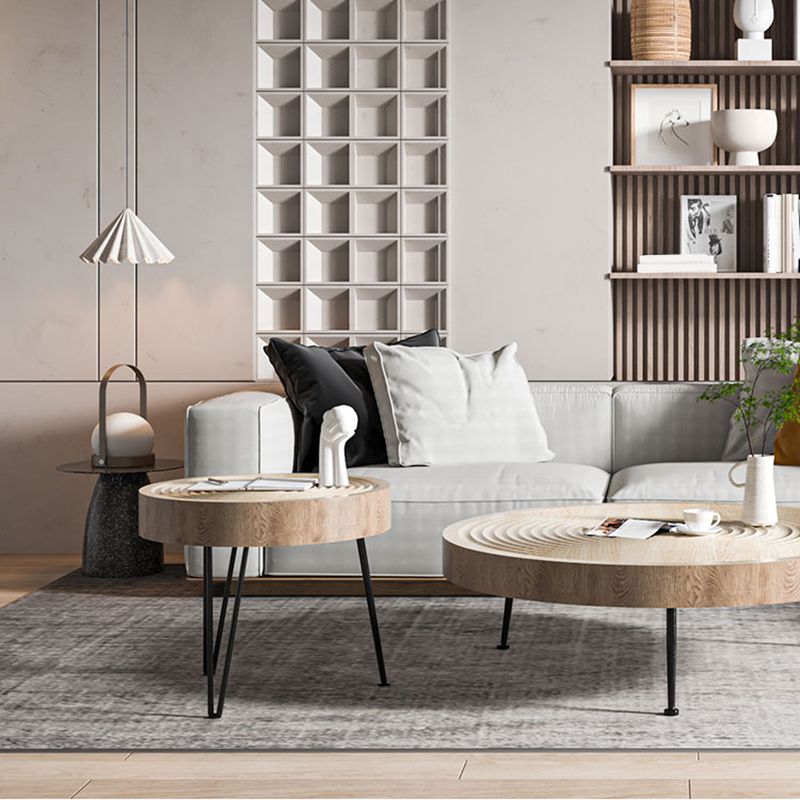 Round Wooden Coffee Table North European 3 Legs Coffee Table