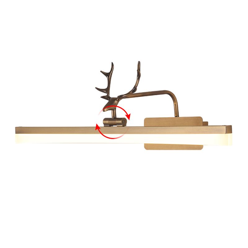 Speciale da parete in metallo a forma lineare in stile moderno a parete a specchio a 1 lucciola luce