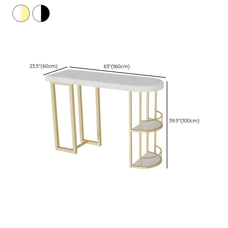 Contemporary Counter Height Pub Set 1/3/5 Pcs Bar Table and Stools with Metal Frame
