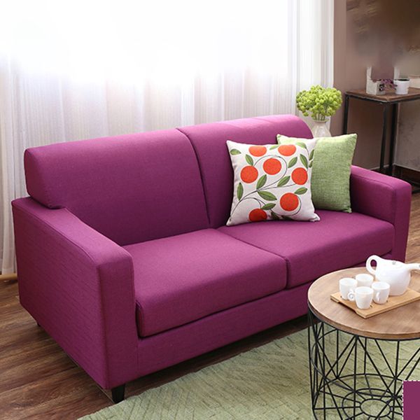 Living Room Contemporary Cushions Standard Square Arm Stationary Sofa