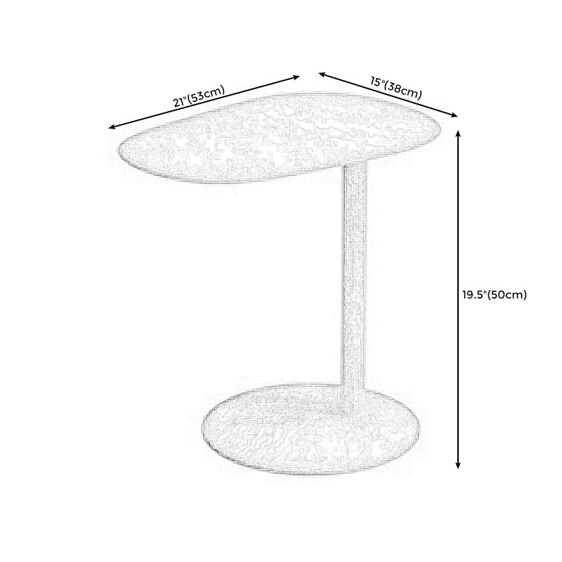Scandinavian Free-Form Sofa SideTable Metal Pedestal End Table