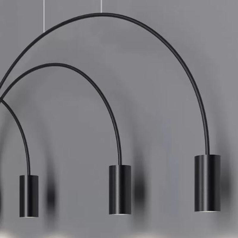 Moderner Stilzylinder hängende Anhänger Lichter Metall 6 Licht Anhänger Beleuchtungskarten