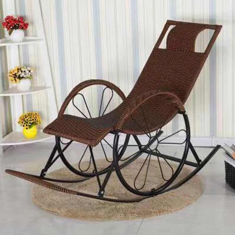 Mid Century Modern Style Rocking Chair Indoor Rattan Rocking Chair