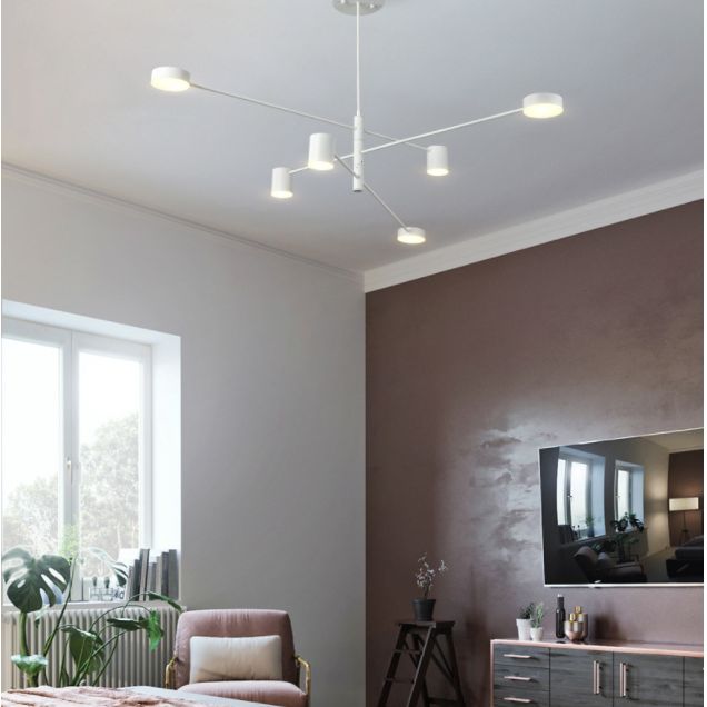 Lampadario a soffitto a soffitto starburst lampada a soffitto sospeso in metallo per soggiorno