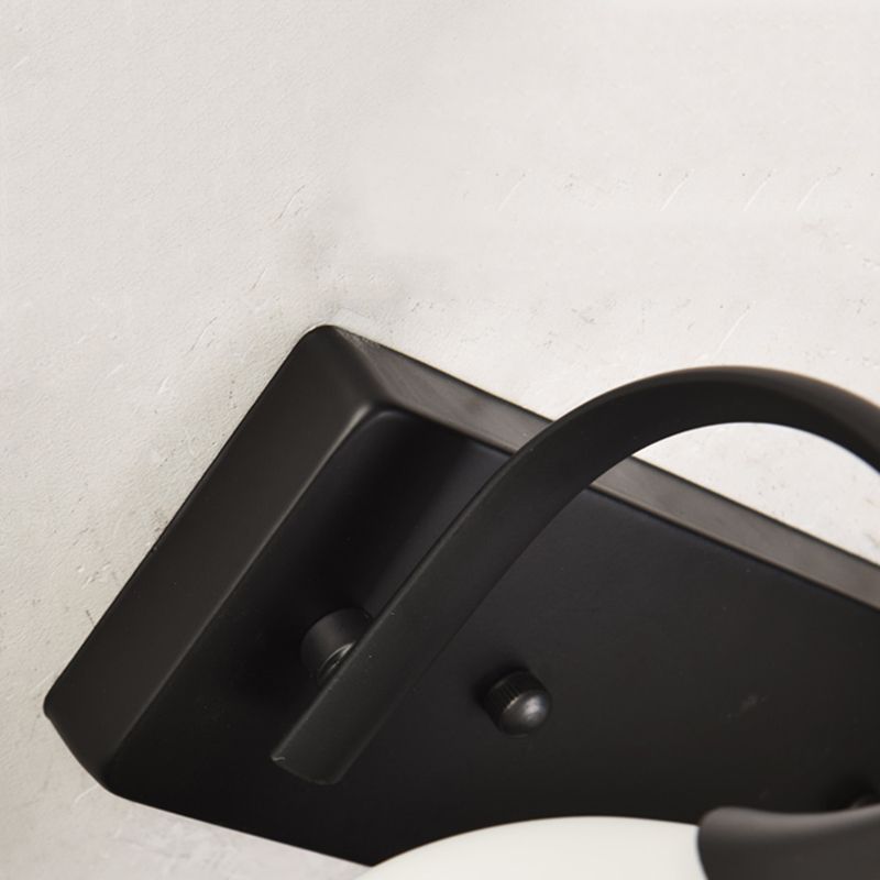 Schwarz schmiedeeisere Wandleuchte Industrieschlafzimmer Kuppel Wandmontage Lampe