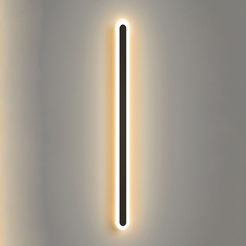 Contemporary Wall Sconce Straight LED Wall Light with Metal for Bedroom