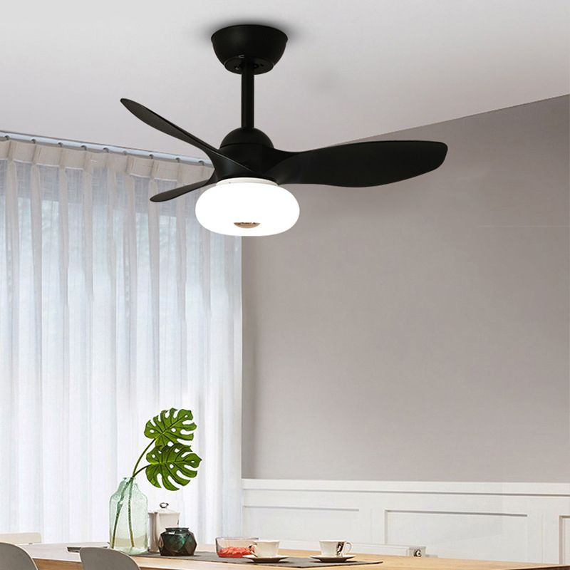 Fan Shape Metal Ceiling Fans Modern Style 1-Light Ceiling Fan Fixtures