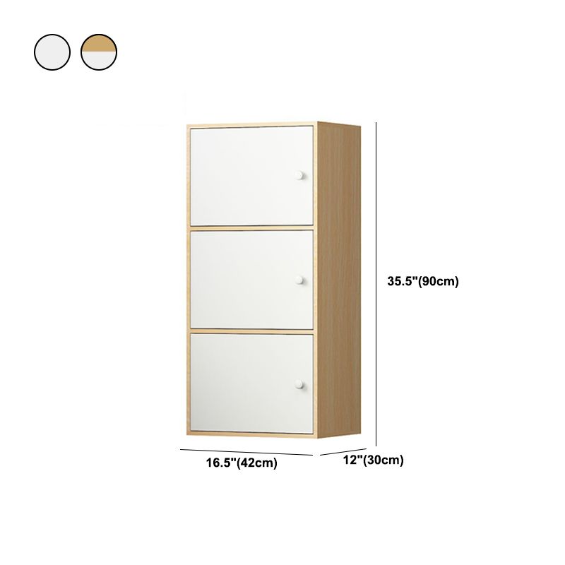 Contemporary Rectangle Wood  With Doors and Knobs Accent Cabinet