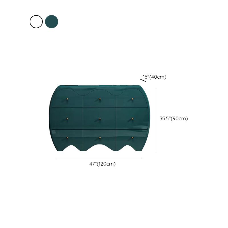 Classic Storage Chest Glam Storage Chest Dresser with 9 Drawers , 15.6 Inch Width