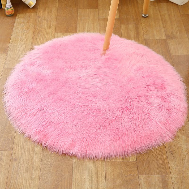 Comfort Girls Room Foot Rug Multicolor Plain Carpet Shag Pet Friendly Machine Washable Non-Slip Rug