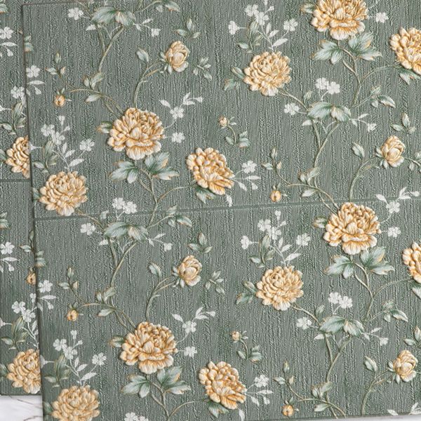 Modern Wall Panel 3D Floral Print Peel and Stick Waterproof Wall Paneling