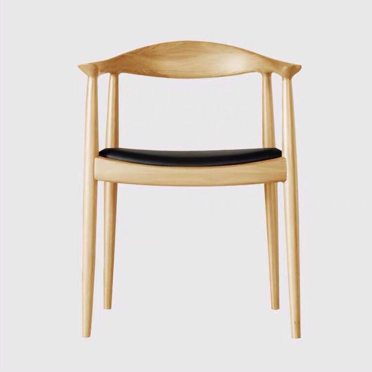 Chaise de salle à manger moderne, chaise latérale ouverte de 24 pouces de large avec 4 pieds en bois pour un usage domestique