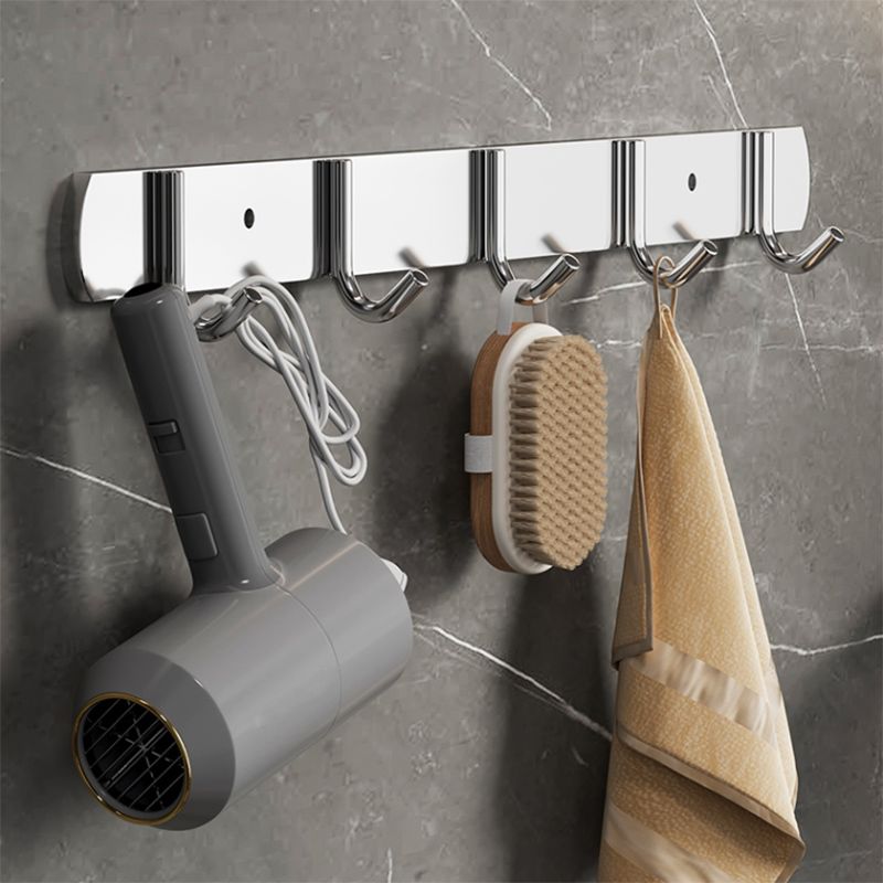 Modern Polished Chrome Bathroom Accessory Set in Stainless Steel