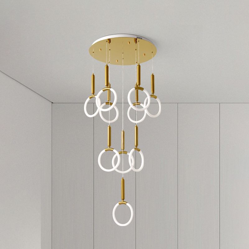 Acrylschleife Anhängerlampe minimalistische Gold LED HABELEGTE LEGEGESTELLTE FÜR SCHLAD
