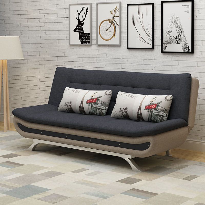 Convertible Sofa Fabric Split Back Sewn Pillow Back Settee for Living Room