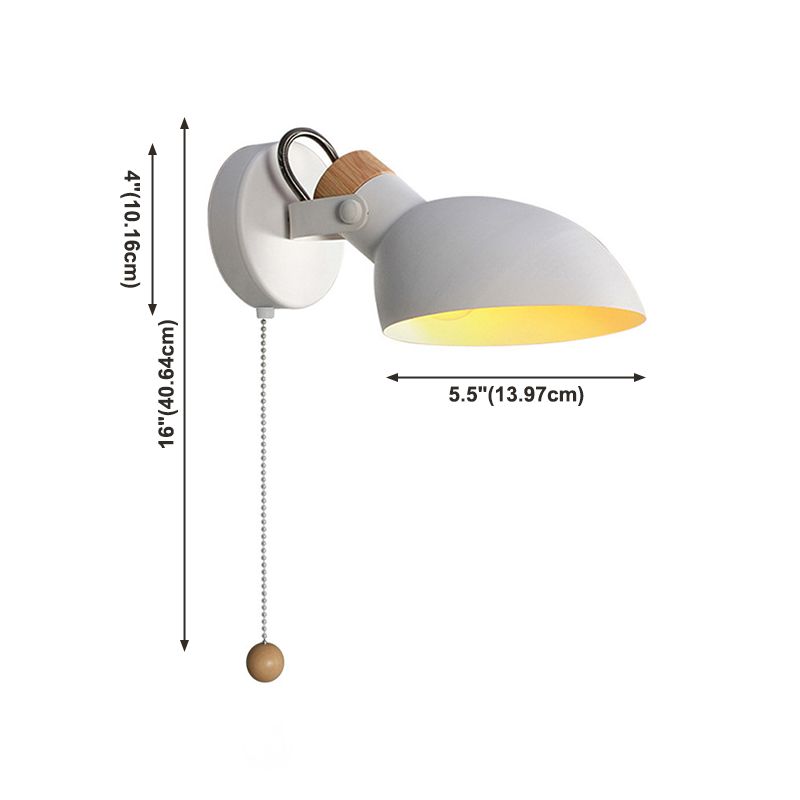 Modern Style Macaroon Wall Mounted Light Fixture Metal 1 Light Wall Lighting Fixtures