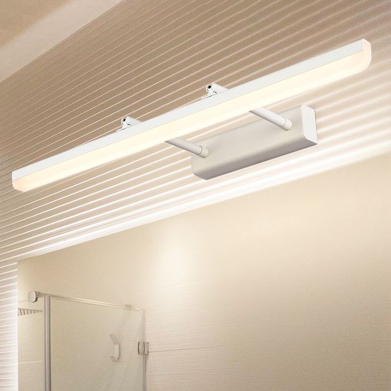 Modern Minimalist Style Linear Vanity Lighting Fixtures Plastic Vanity Sconces
