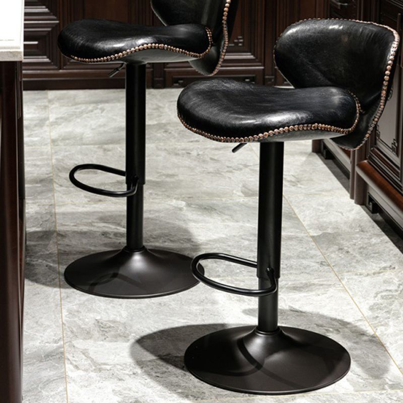Modern Liftable Bar-stool PU Leather Counter Bar Stool with Metal Legs for Bristol