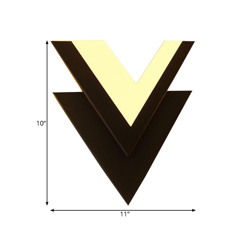 Monocromo a parete a V Luce moderna a LED acrilico Sconce da soggiorno per soggiorno