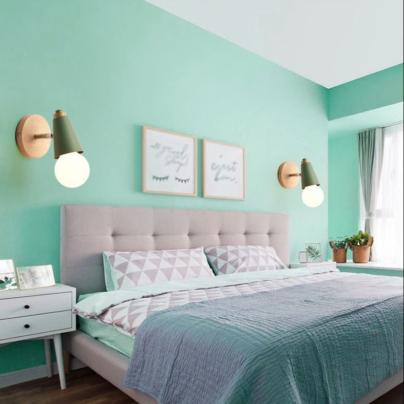 Modern Creative Macaron Wall Lamp Iron Geometric Wall Light for Interior Spaces