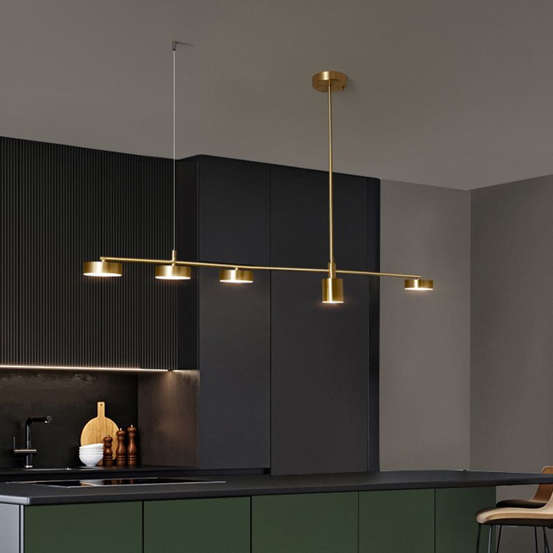 Mid-Century Linear Island Light Fixtures Metal Island Lamps