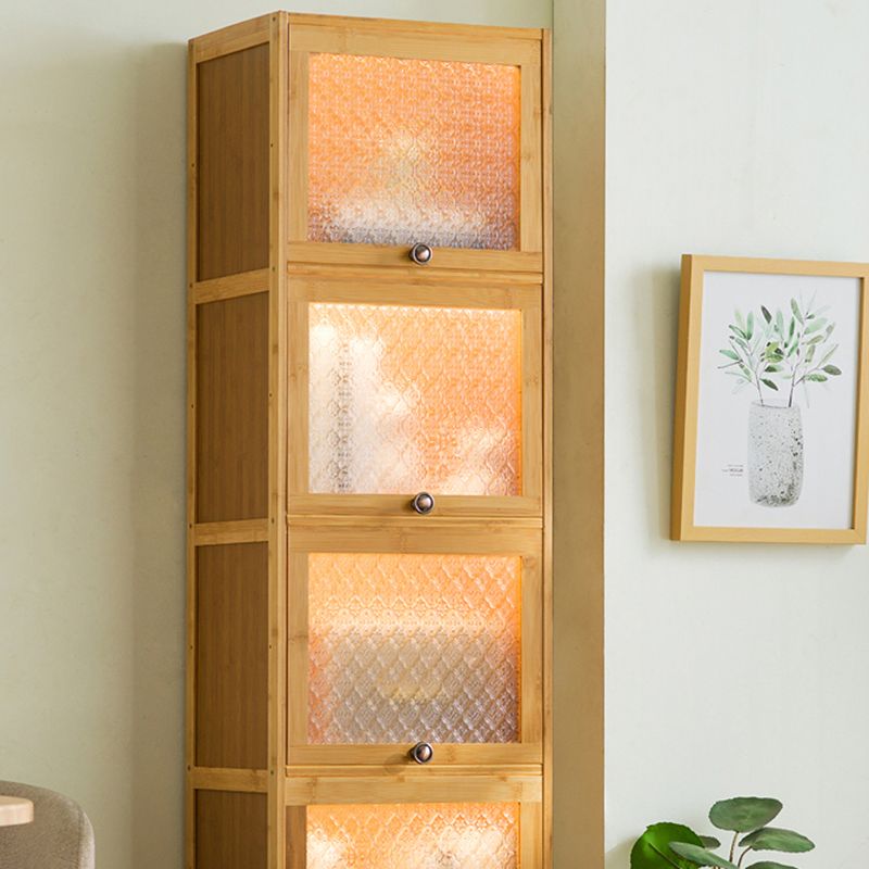 Glass Door Cabinet Scratch Resistant Accent Cabinet with Doors