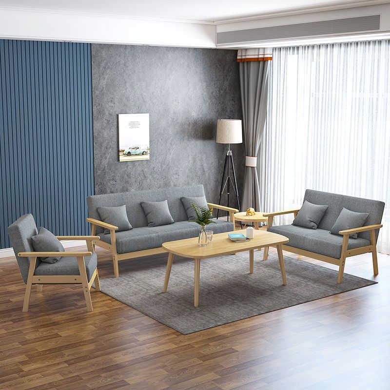 Contemporary Tight Back Standard Square Arm Living Room Settee