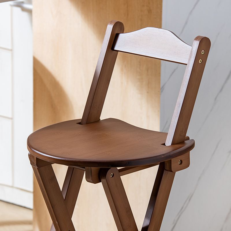 Contemporary Dining Stools Armless Folding Bar Stools with Footrest