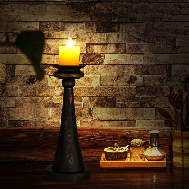 1 Light Desk Light Warehouse Style Candabra Marble Table Éclairage en laiton / bronze avec base de colonne en métal