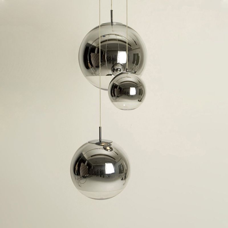 1 hoofdbol hanglamp licht postmodern gespiegelde glazen ophanging licht