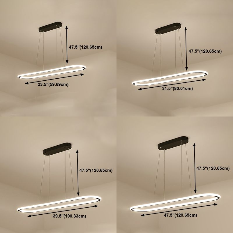 Nordic Minimalist Island Light Modern LED Pendant Lamp with Silica Gel Shade