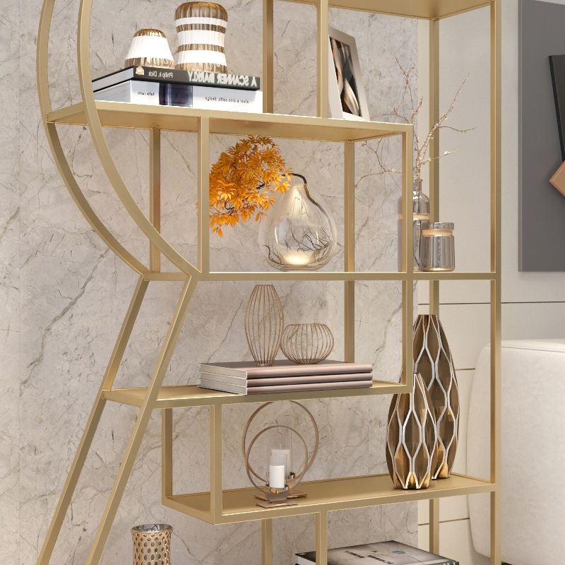 Urban Metal Etagere Bookshelf Vertical Open Bookcase for Home Office