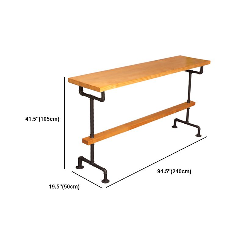 Solid Wood Bar Table Set Modern Rectangle 1/2/7 Pieces Counter Table