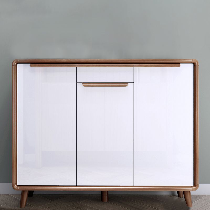Modern Rectangle Wood Side Cabinet Bar Pulls Cabinet With Doors