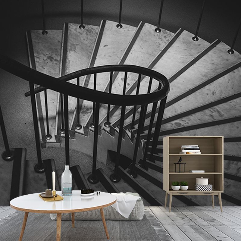 Spiral Space Extension Wall Decals Mural Wallpaper for Living Room Bedroom