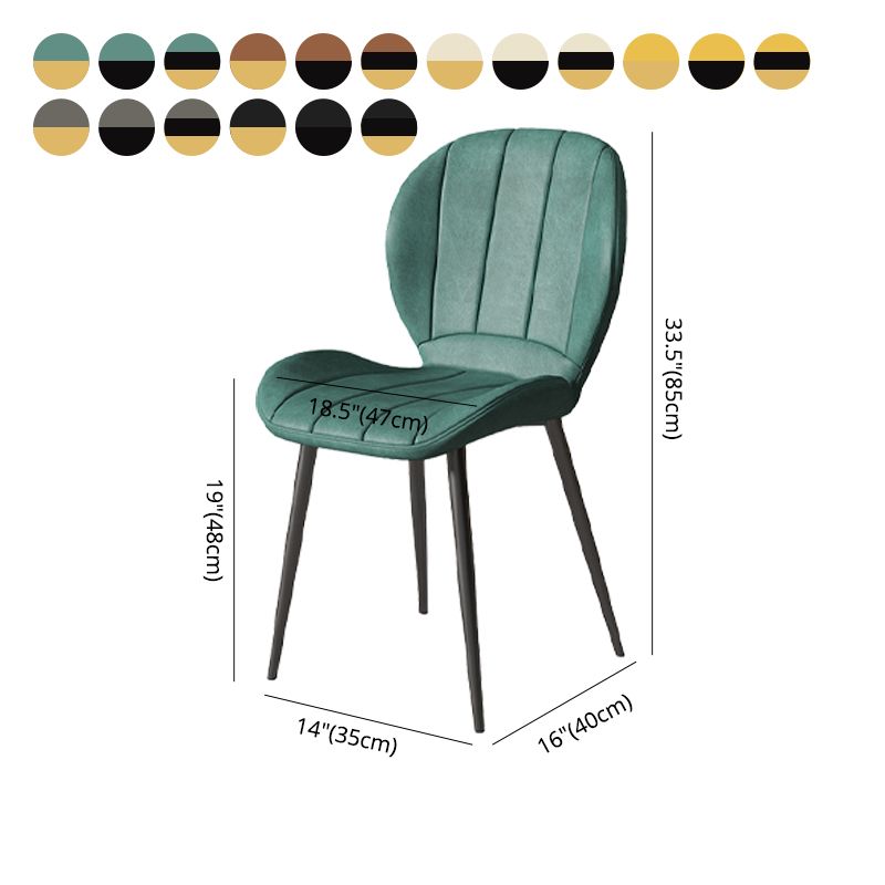 Metal de la cocina del estilo nórdico que cena la silla Wingback que cena las sillas laterales sin brazos
